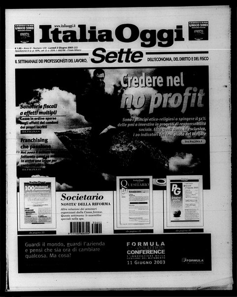 Italia oggi : quotidiano di economia finanza e politica